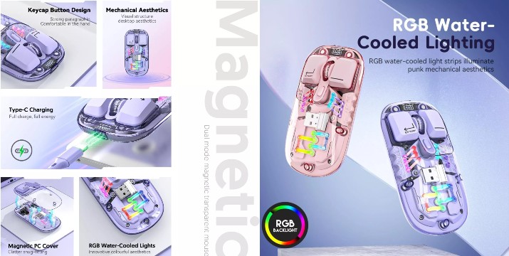 14,90€ για ένα Ασύρματο Ποντίκι RGB Dual Mode Transparent Bluetooth με επαναφορτιζόμενη μπαταρία και διάφανο design, με παραλαβή από την Idea Hellas και δυνατότητα πανελλαδικής αποστολής στο χώρo σας.